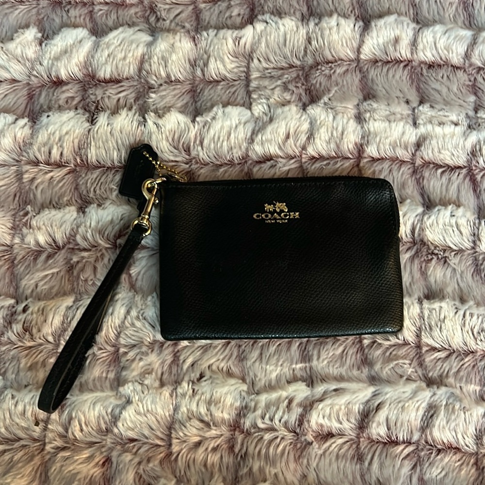 Coach Black Wristlet in excellent condition
